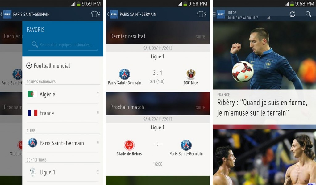 FIFA application mobile